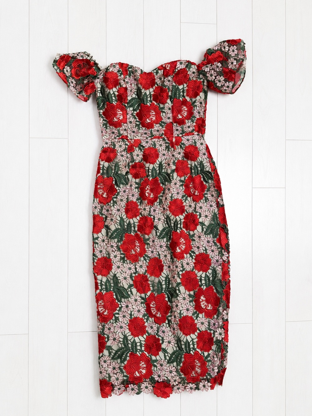Dress The Population Floral Off Shoulder Dress XS